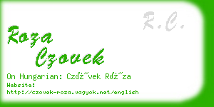 roza czovek business card